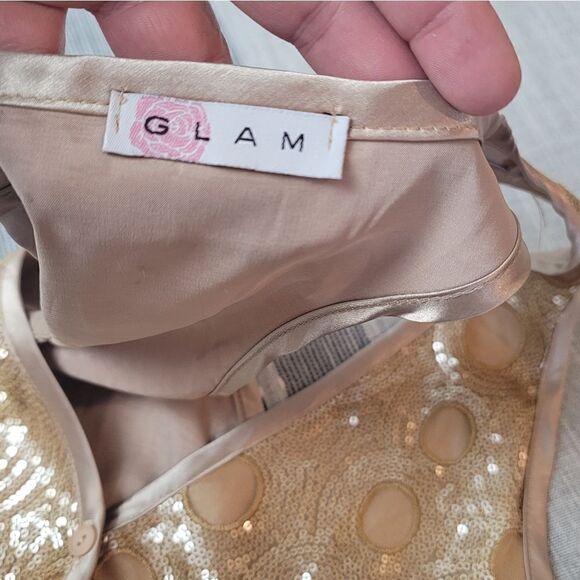 GLAM Sequined Racerback Top - Picture 7 of 8